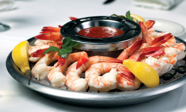picture of Private dining cocktail shrimp platter with cocktail sauce