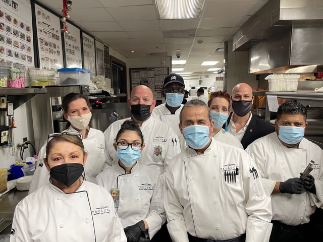 Chef Johnson Olawunmi and some members of the Houston team